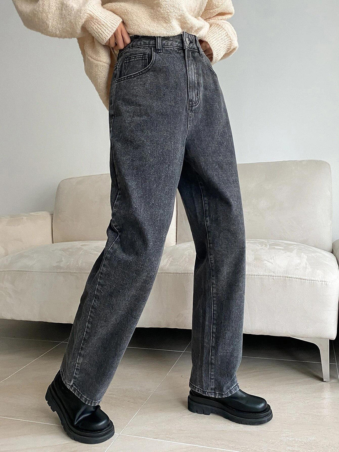 KOTTY Regular Women Dark Grey Jeans 