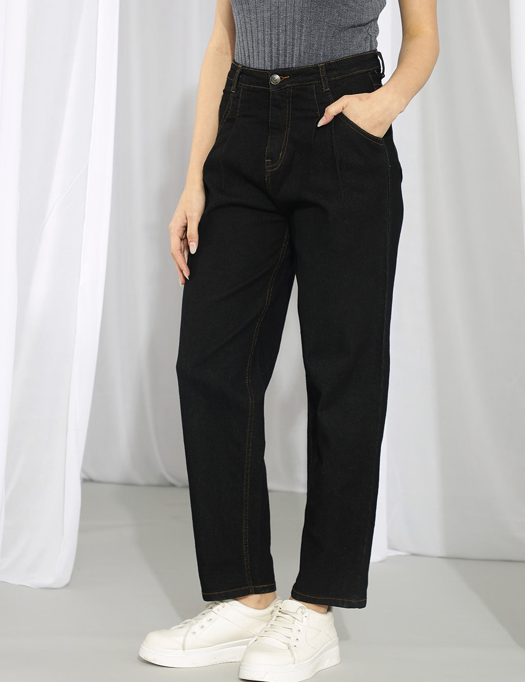 KOTTY Regular Women Black Jeans 