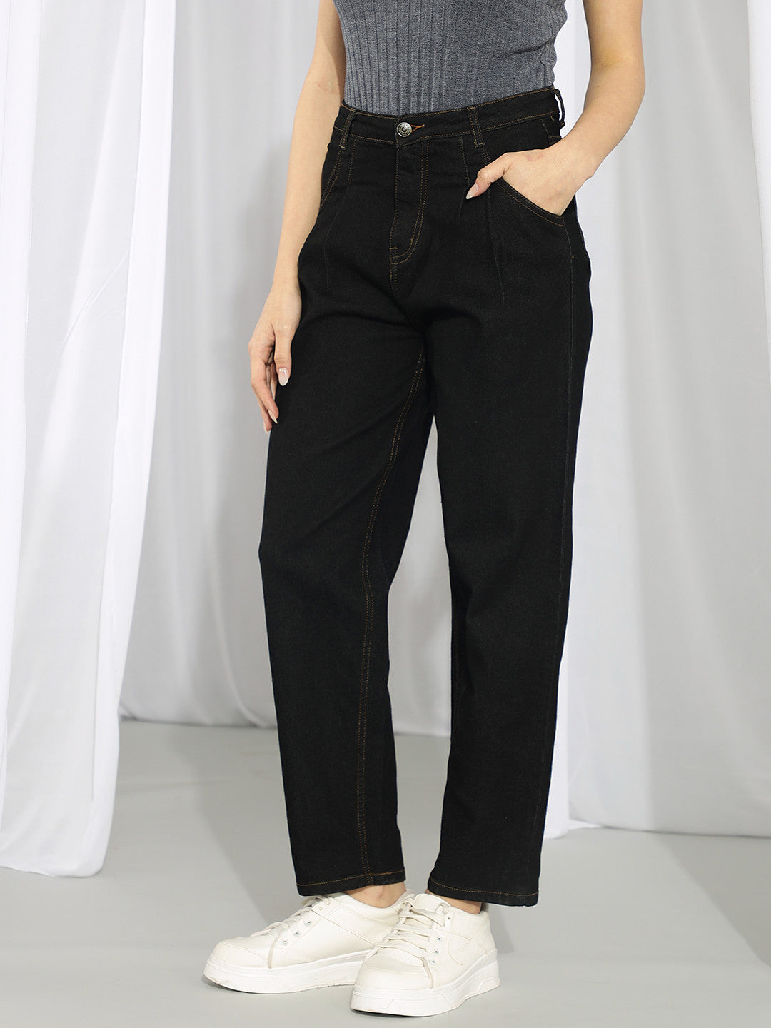 KOTTY Regular Women Black Jeans 