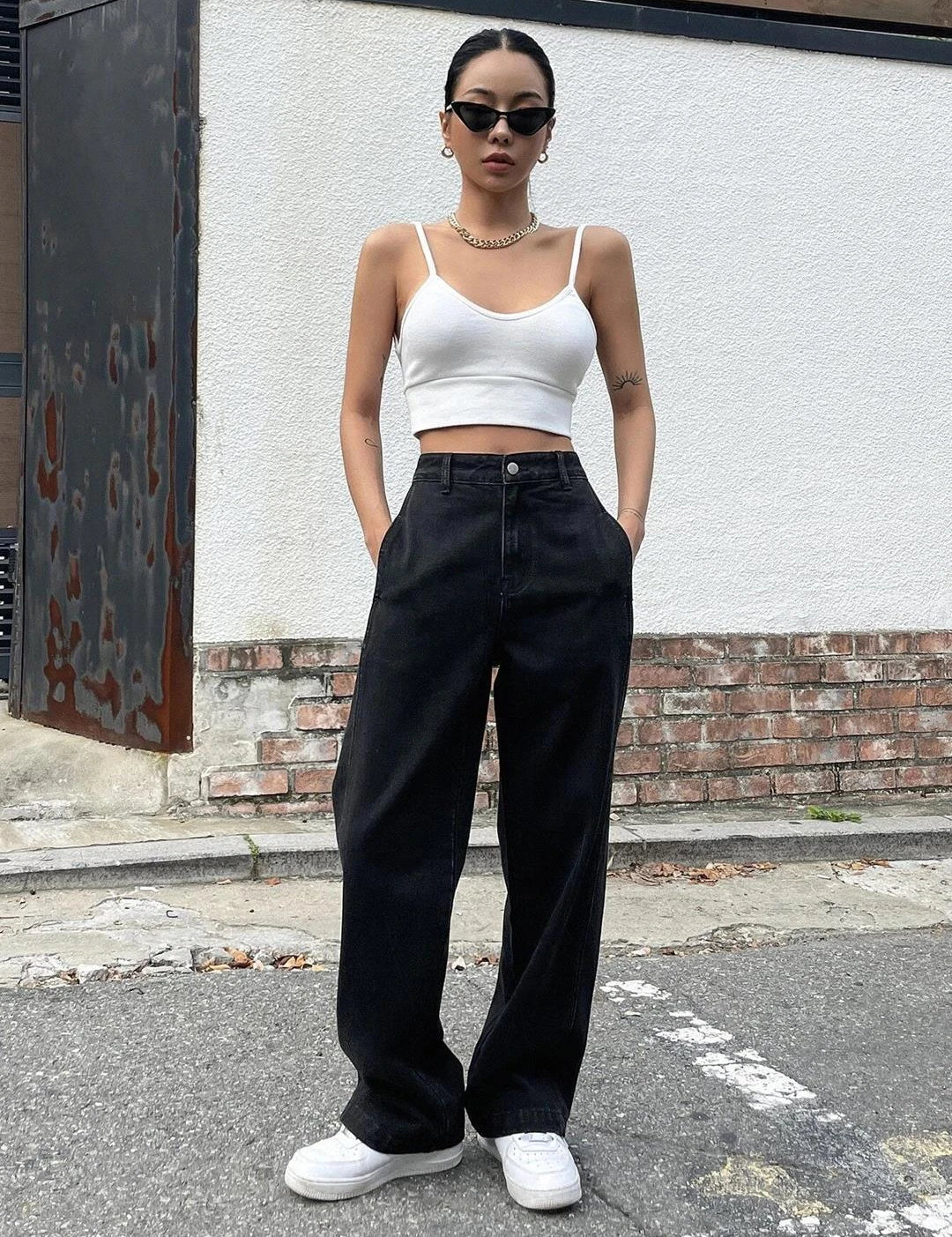 KOTTY Loose Fit Women Black Jeans 