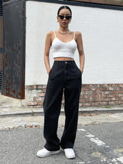 KOTTY Loose Fit Women Black Jeans 