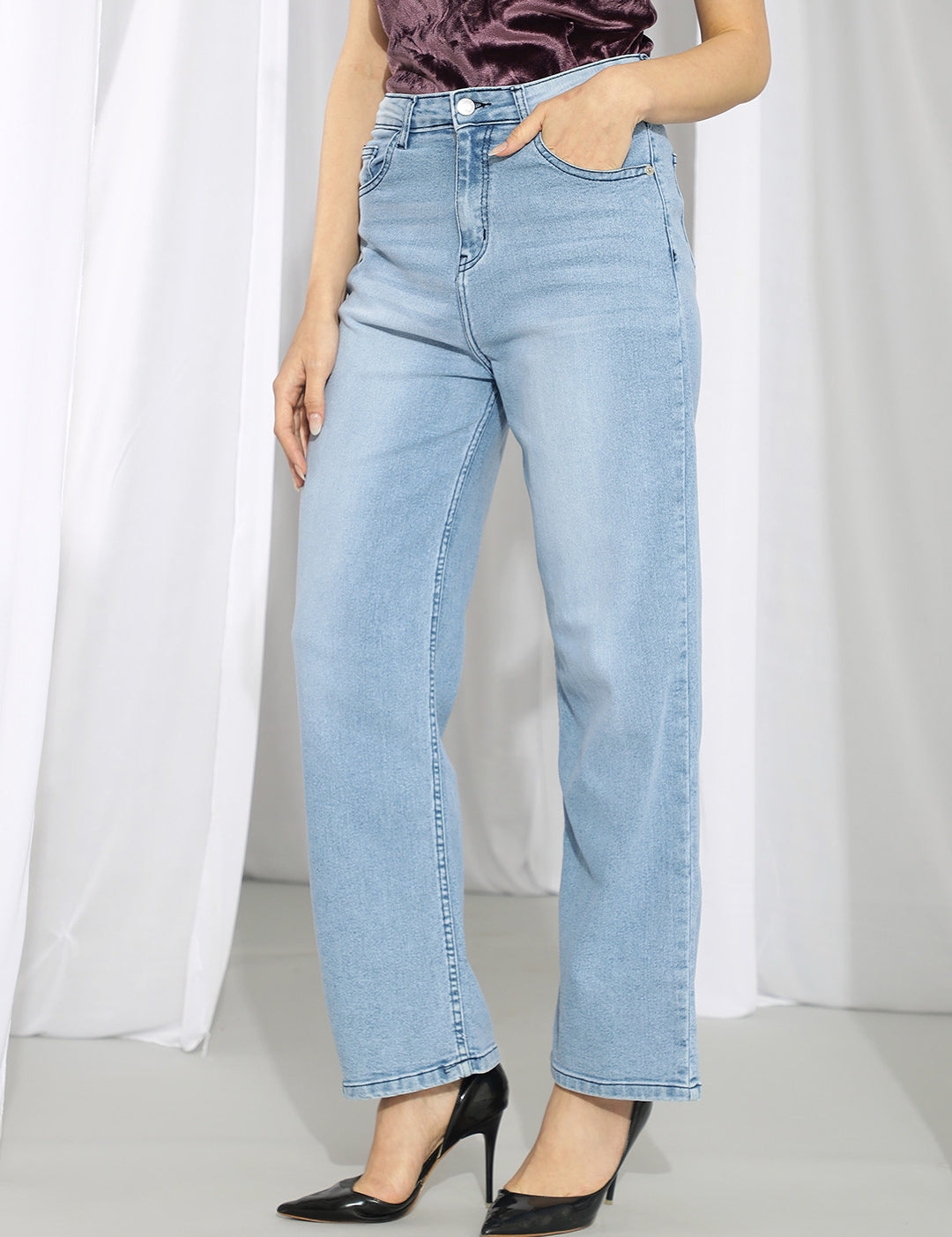 KOTTY Regular Women Light Blue Jeans 