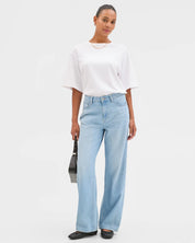 Women"s high-rise Ocean blue Denim jeans