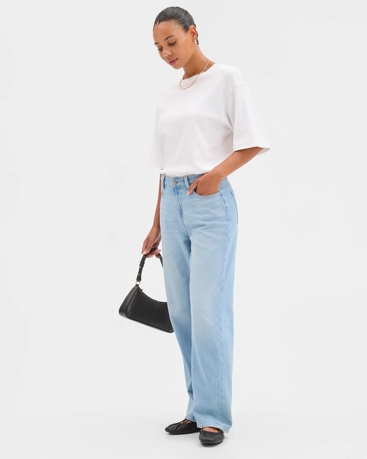 Women"s high-rise Ocean blue Denim jeans