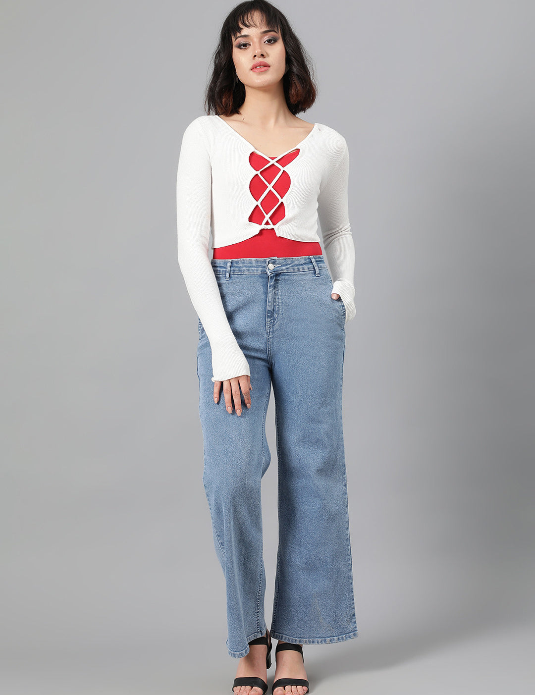 KOTTY Flared Women Light Blue Jeans 