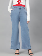 KOTTY Flared Women Light Blue Jeans 