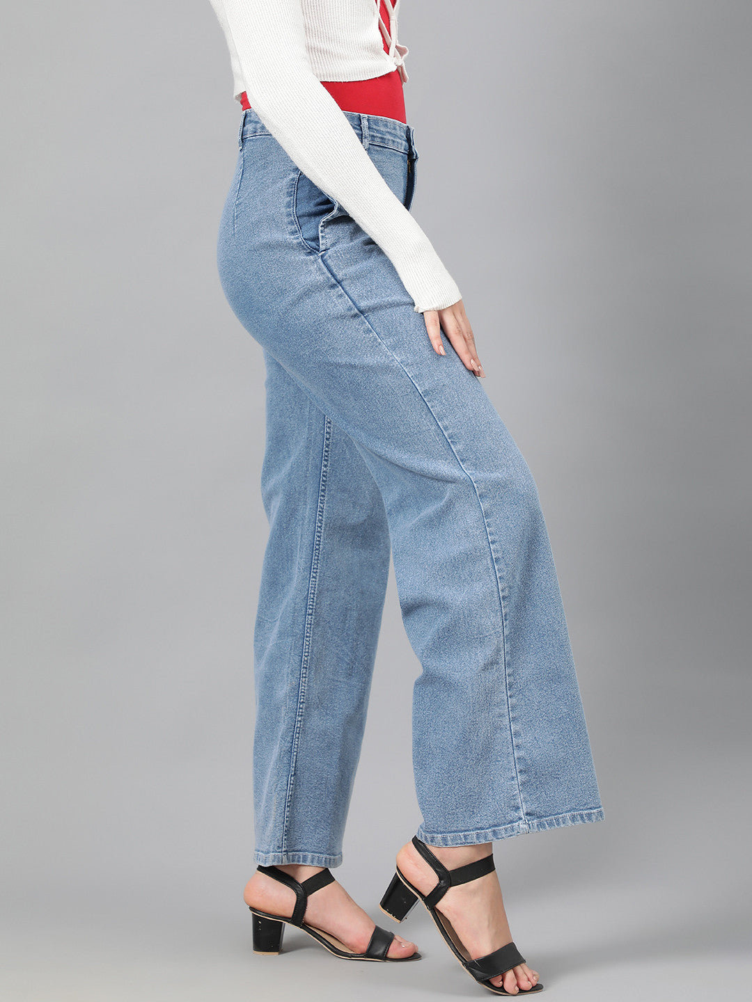 KOTTY Flared Women Light Blue Jeans 