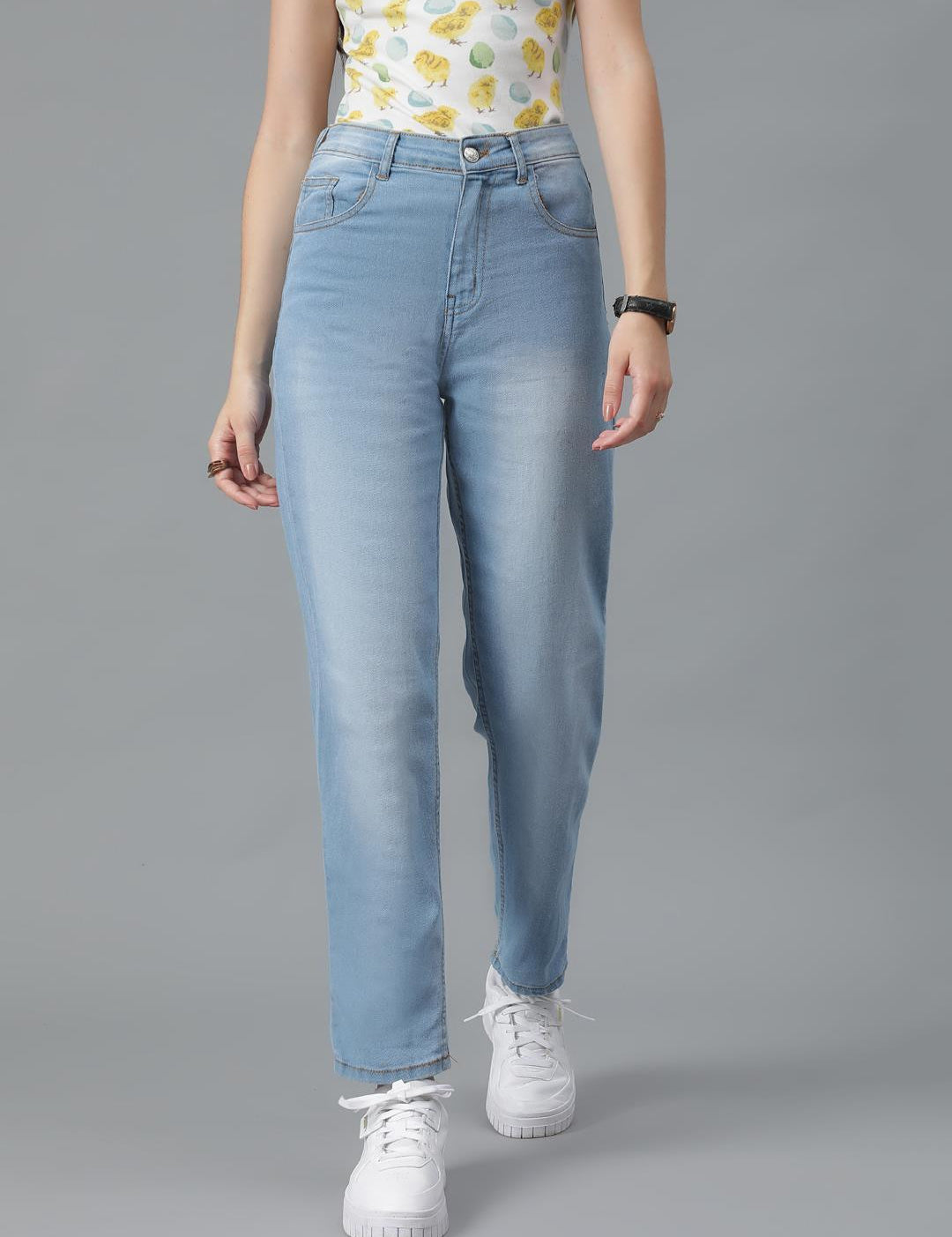 KOTTY Regular Women Light Blue Jeans 