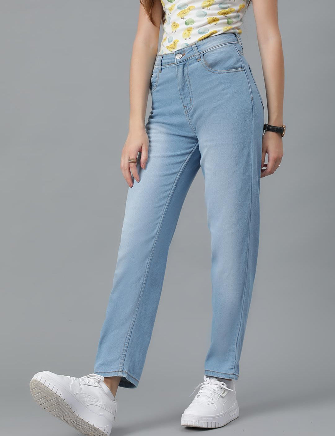 KOTTY Regular Women Light Blue Jeans 