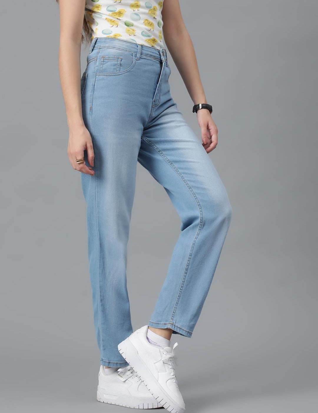 KOTTY Regular Women Light Blue Jeans 
