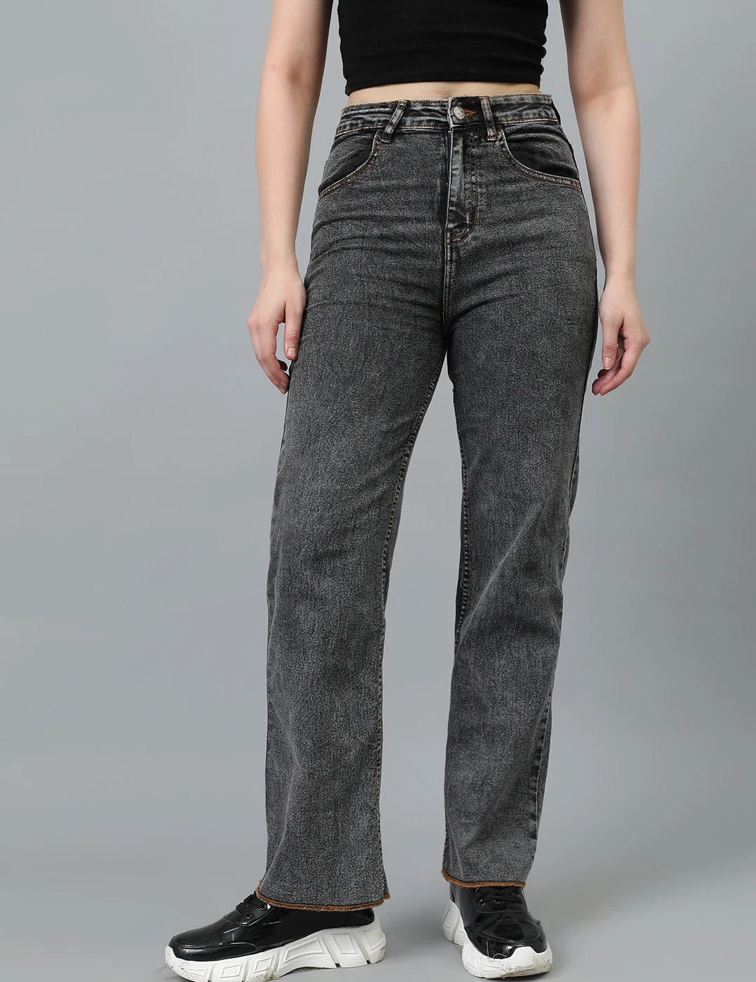 KOTTY Flared Women Black Jeans 