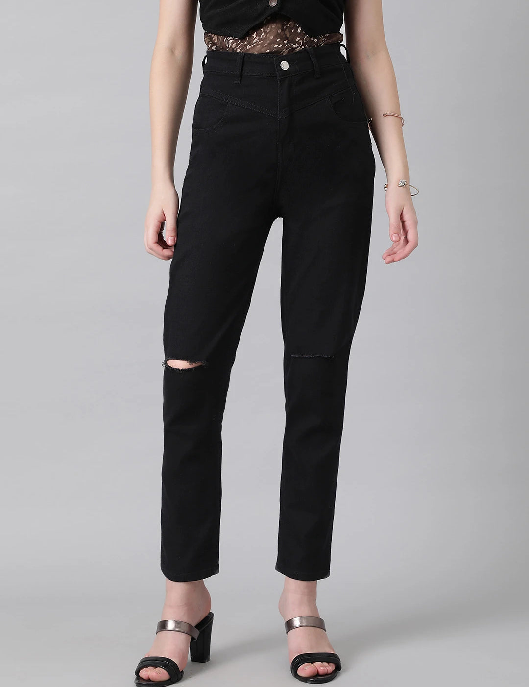 KOTTY Regular Women Black Jeans 
