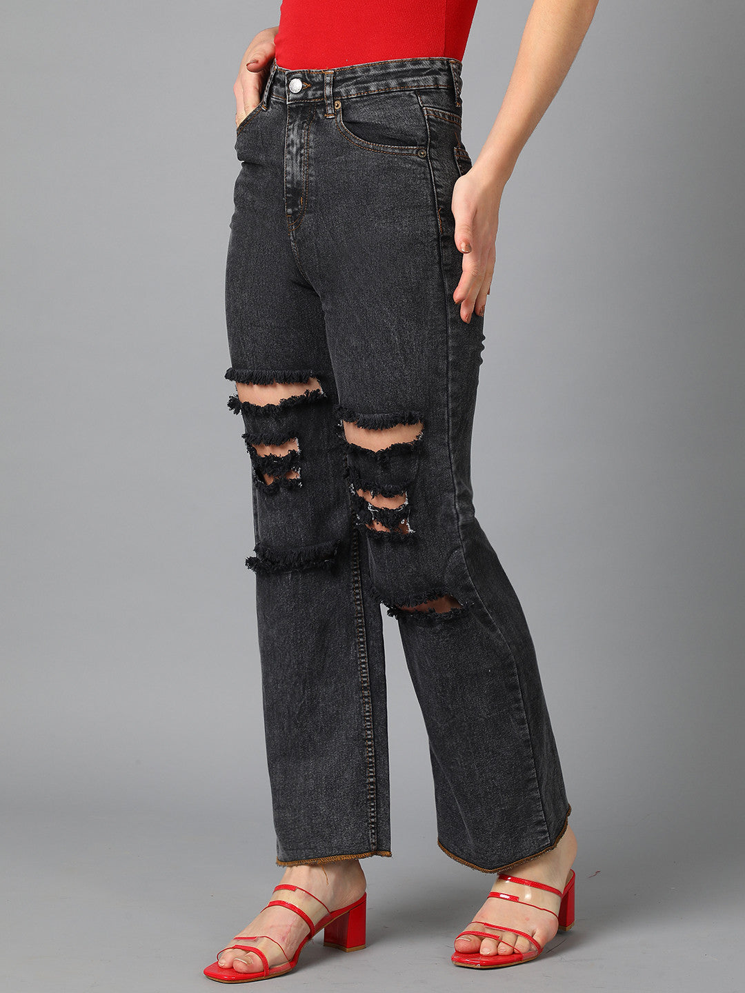 KOTTY Regular Women Black Jeans 