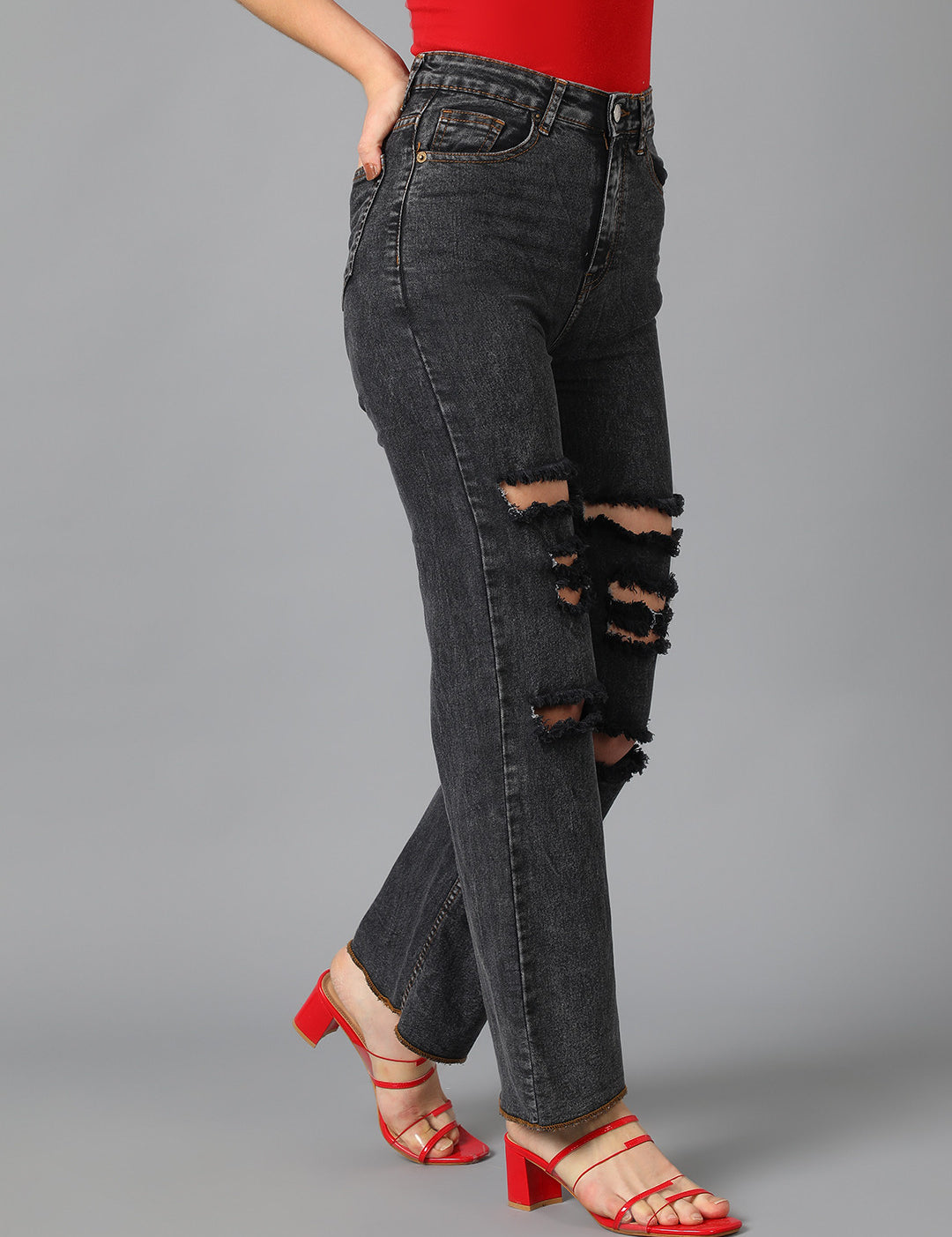 KOTTY Regular Women Black Jeans 