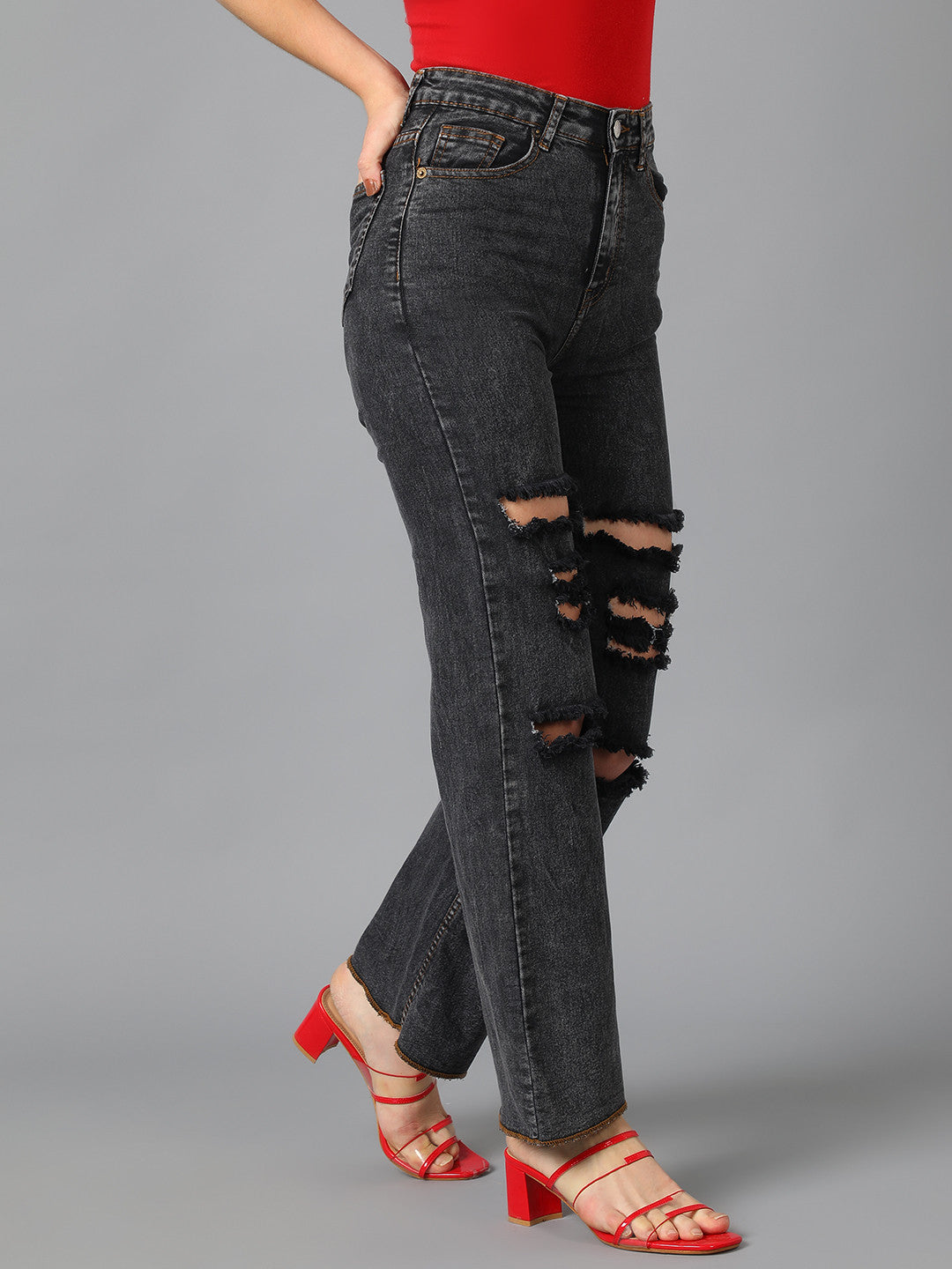 KOTTY Regular Women Black Jeans 