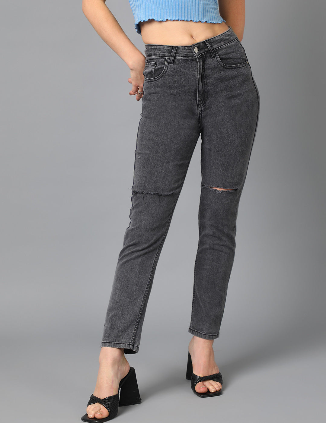 KOTTY Regular Women Dark Grey Jeans 