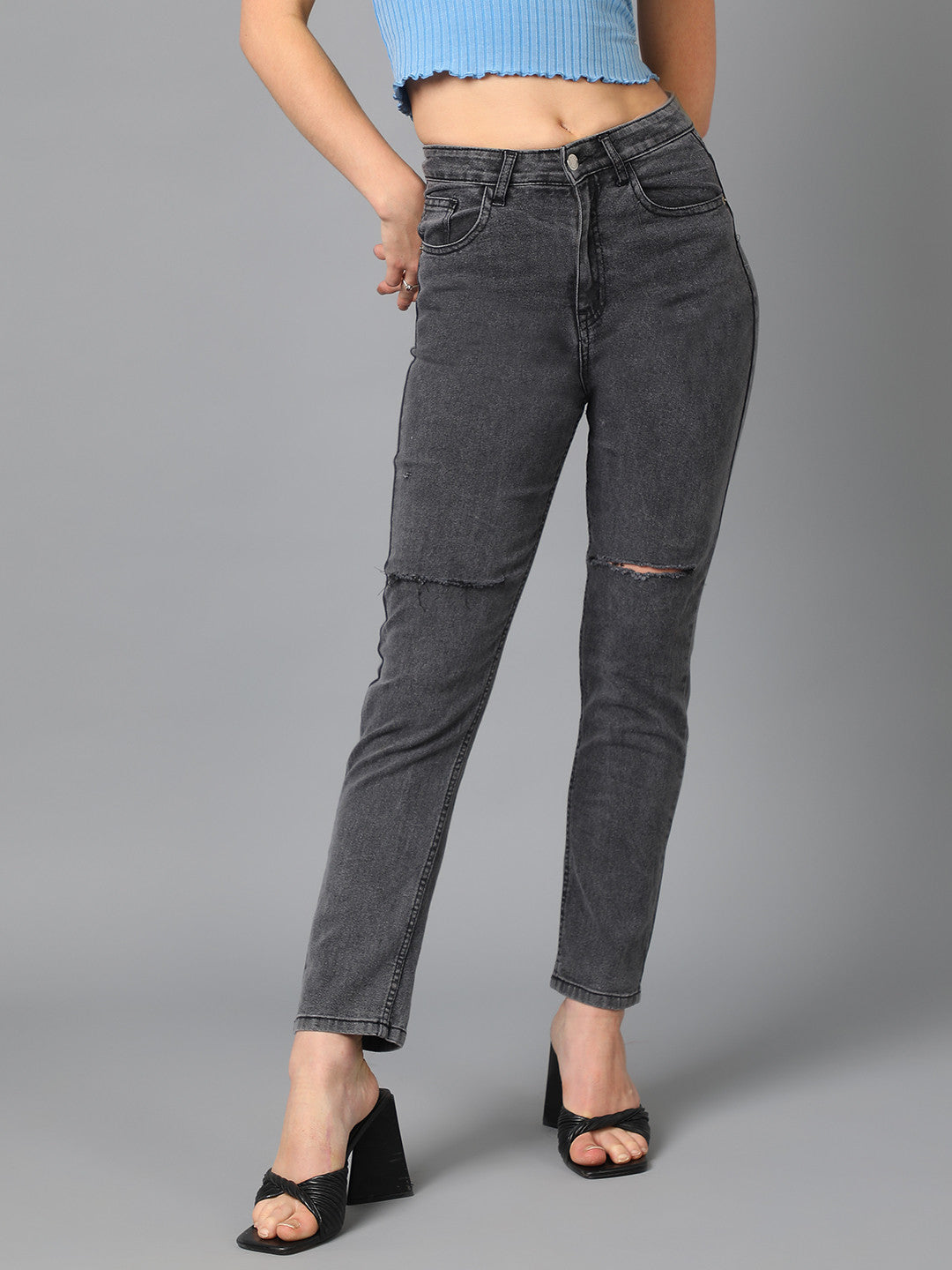 KOTTY Regular Women Dark Grey Jeans 