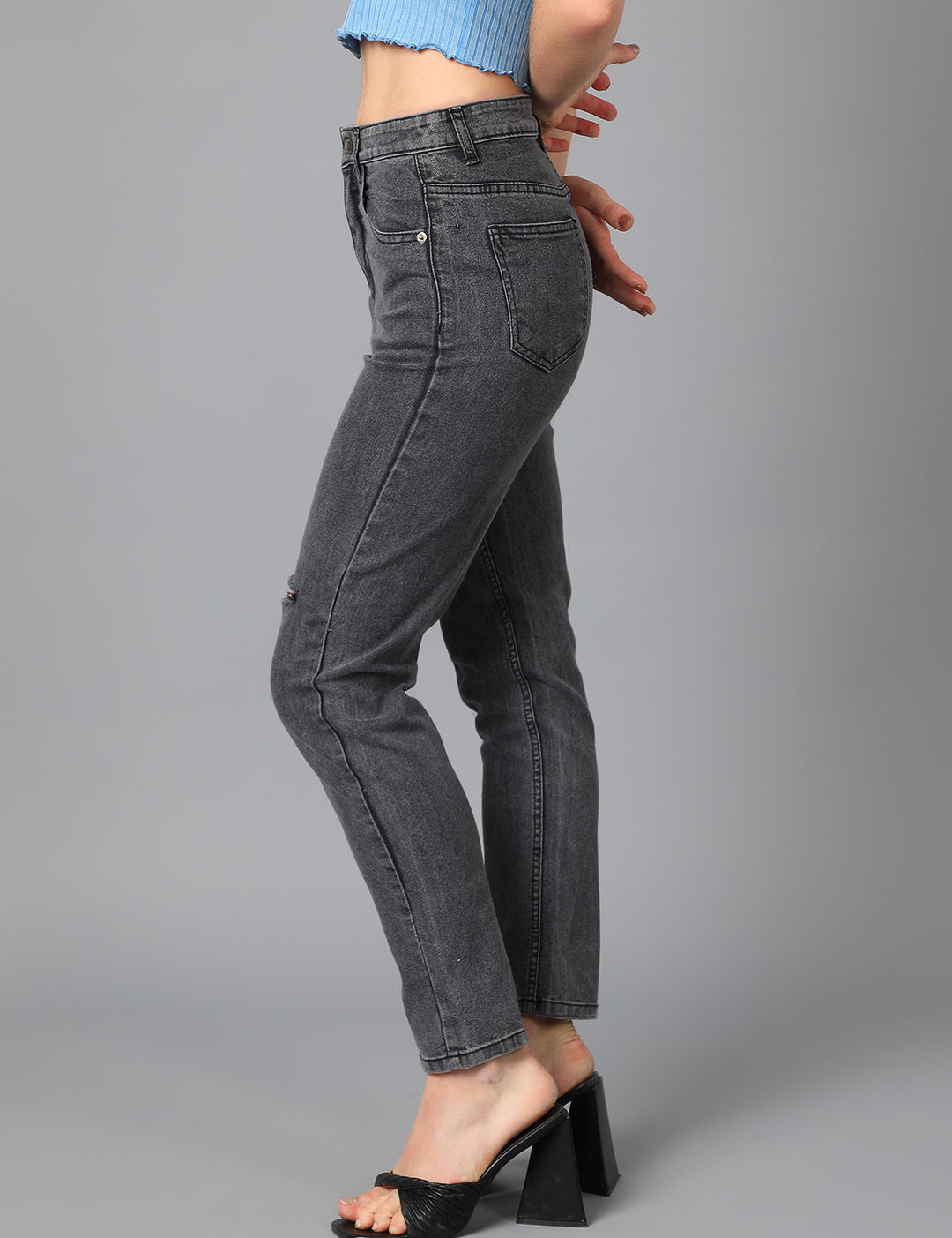 KOTTY Regular Women Dark Grey Jeans 