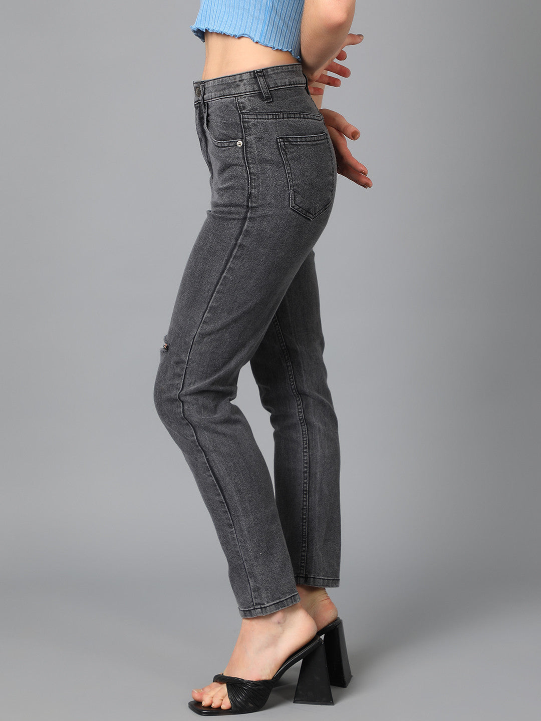 KOTTY Regular Women Dark Grey Jeans 