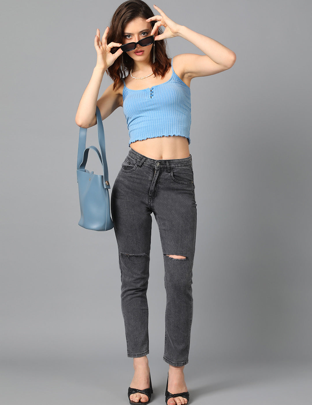 KOTTY Regular Women Dark Grey Jeans 