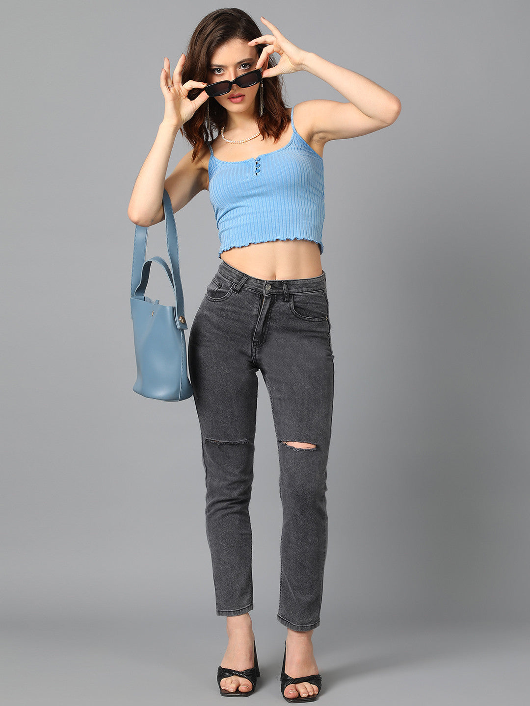 KOTTY Regular Women Dark Grey Jeans 
