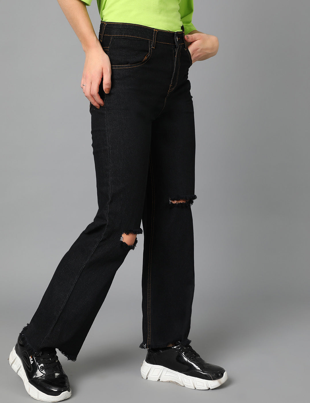 KOTTY Regular Women Black Jeans 