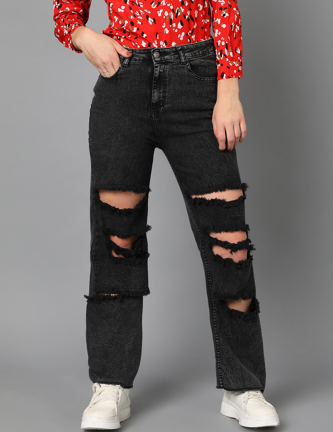 KOTTY Regular Women Black Jeans 