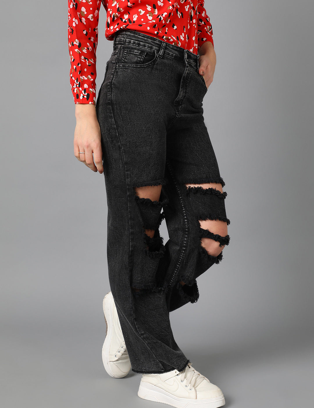 KOTTY Regular Women Black Jeans 
