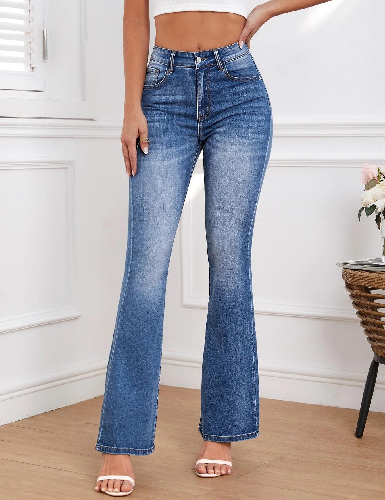 KOTTY Boot-Leg Women Blue Jeans 