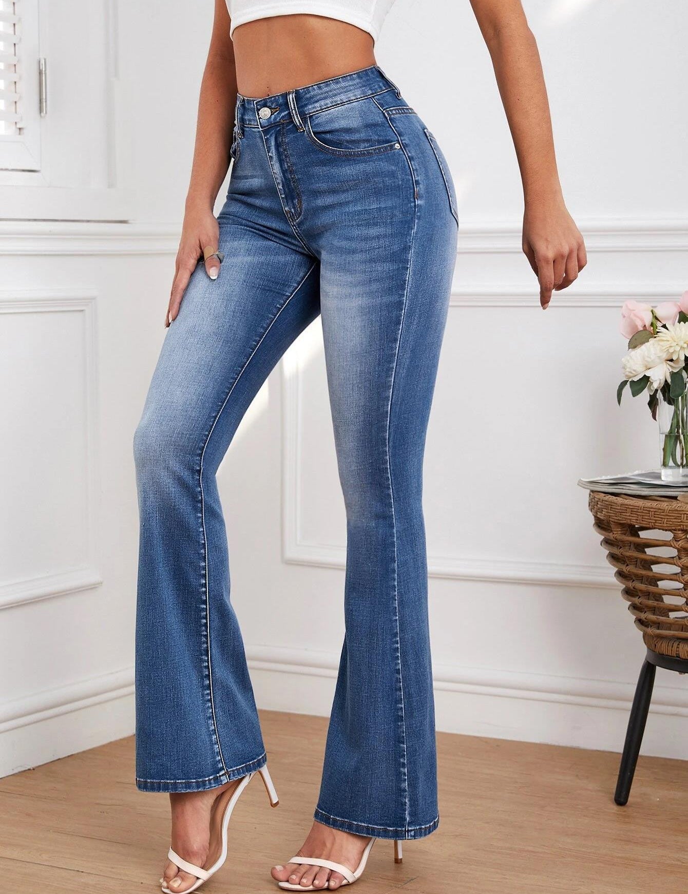 KOTTY Boot-Leg Women Blue Jeans 