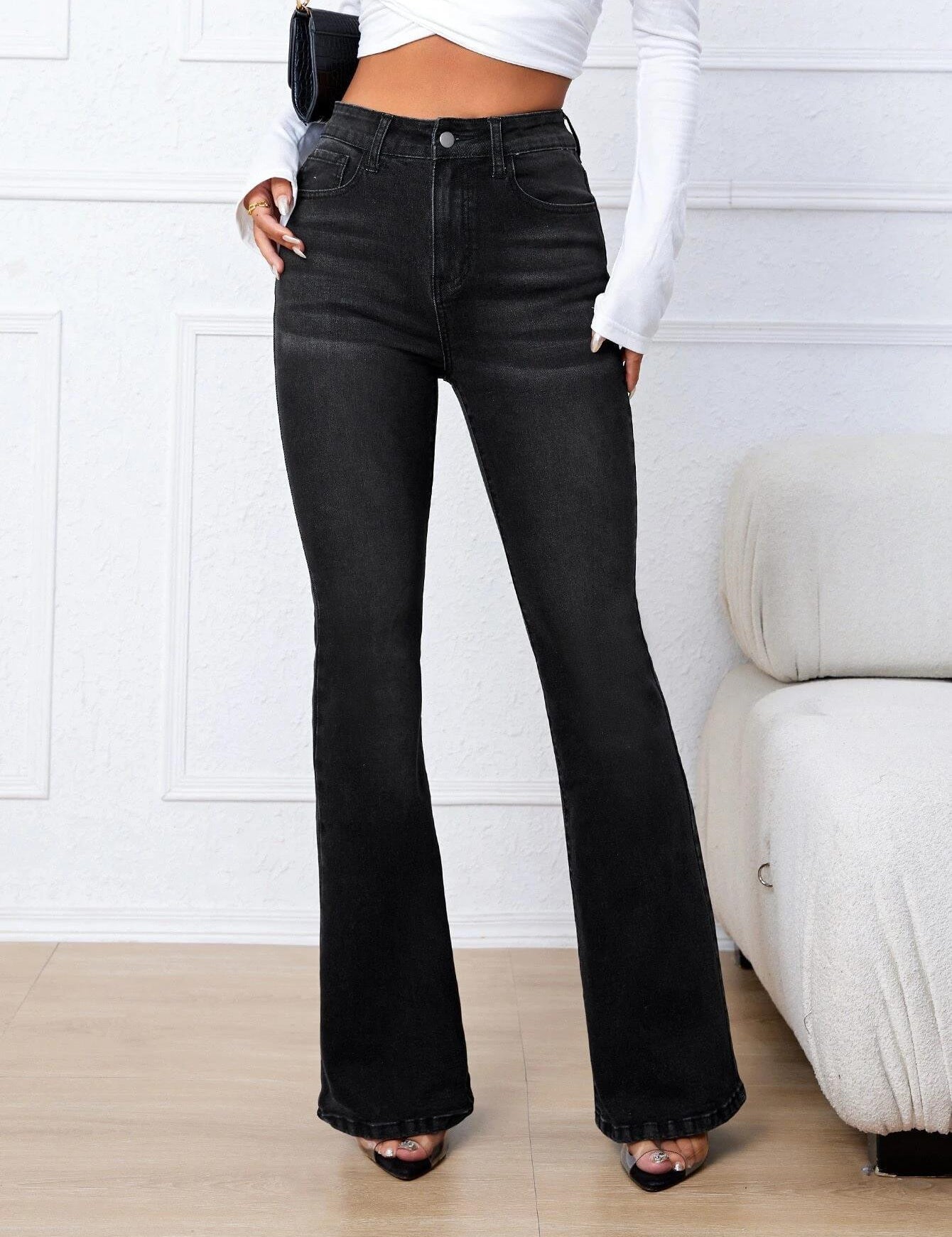 KOTTY Boot-Leg Women Black Jeans 