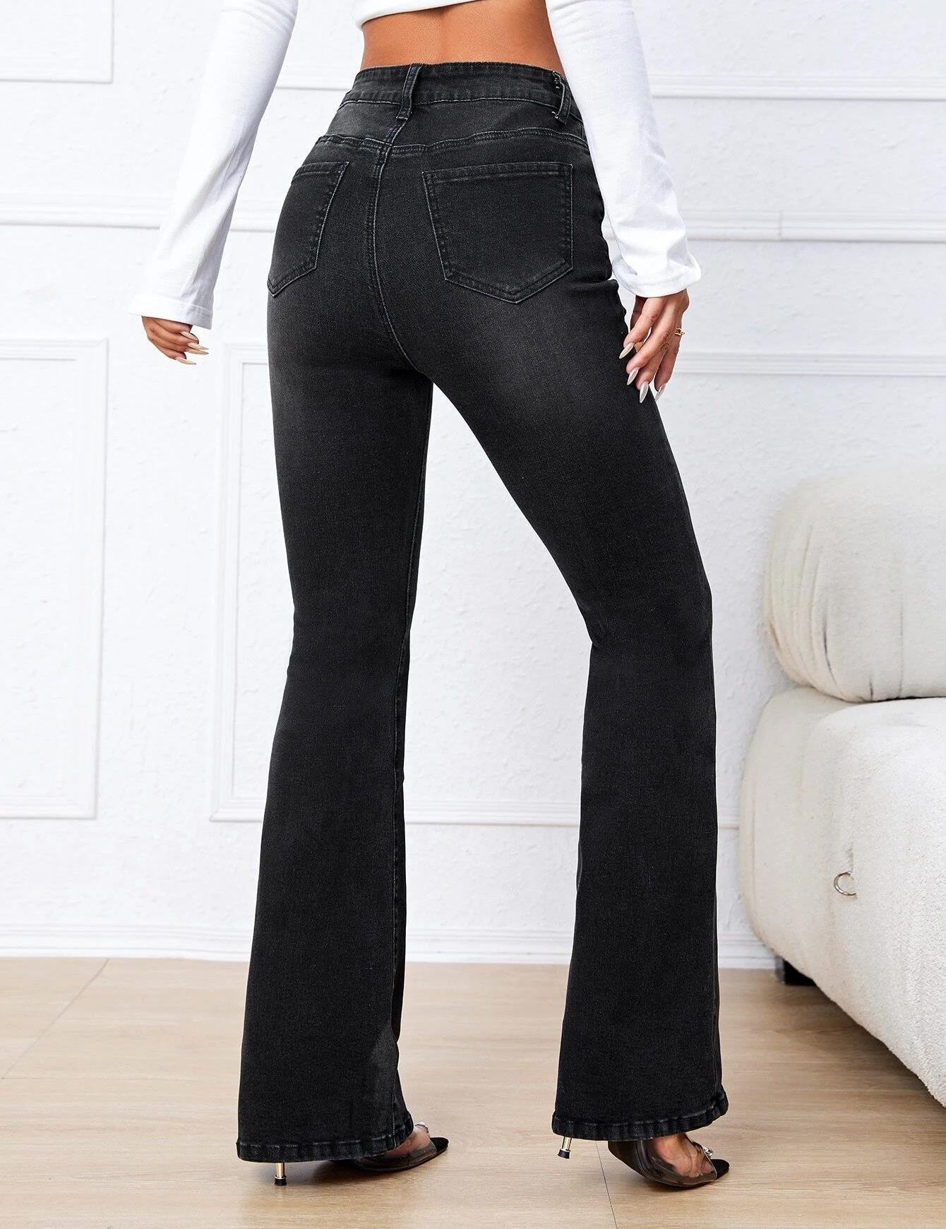 KOTTY Boot-Leg Women Black Jeans 