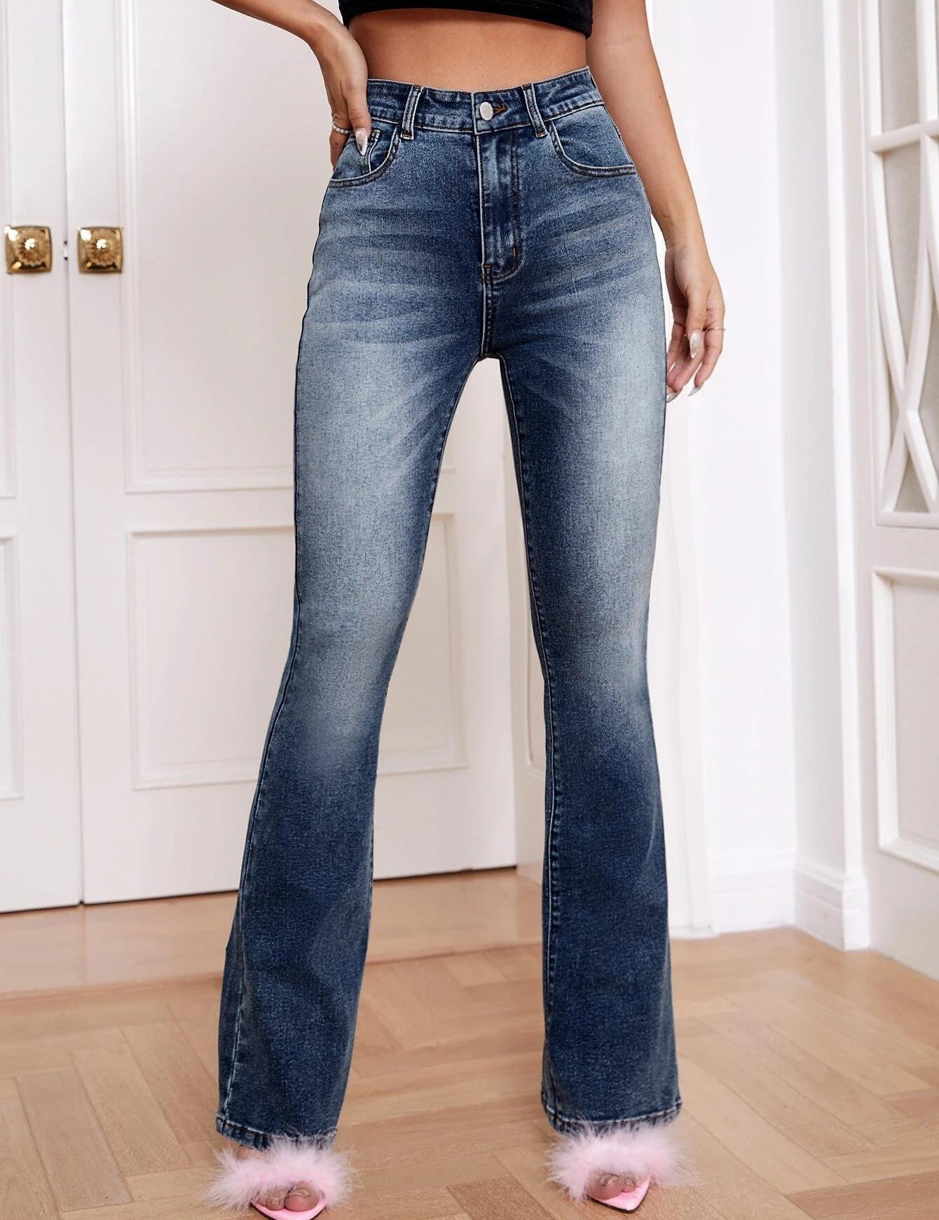 KOTTY Boot-Leg Women Blue Jeans 
