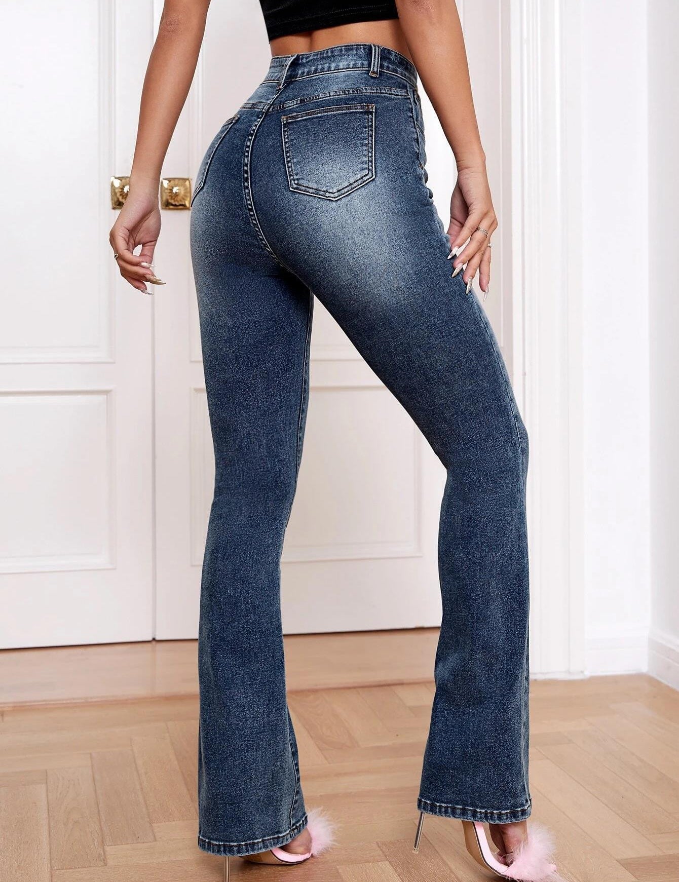 KOTTY Boot-Leg Women Blue Jeans 