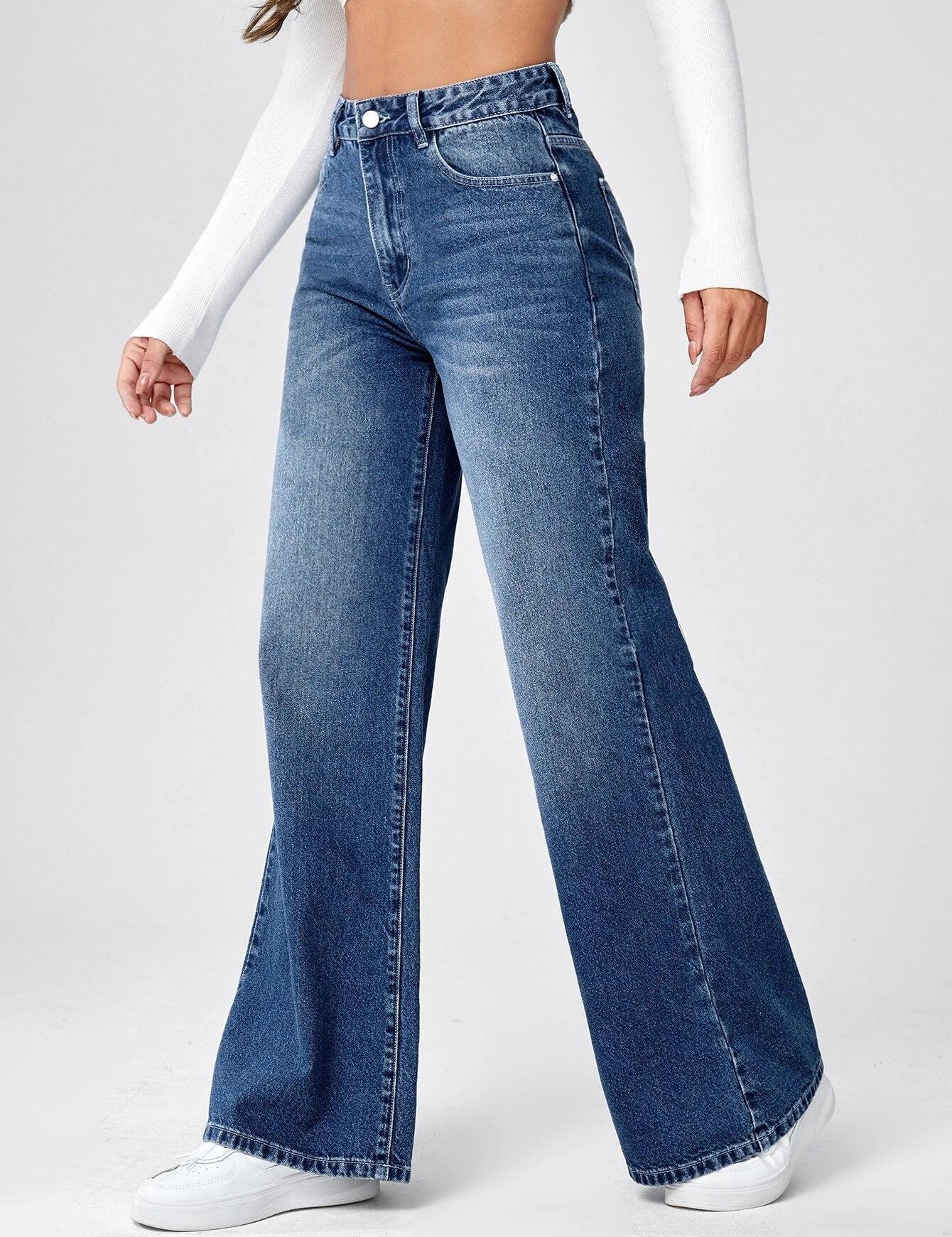 KOTTY Flared Women Dark Blue Jeans 