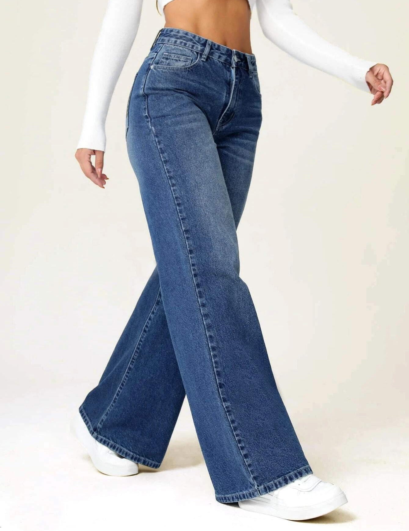 KOTTY Flared Women Dark Blue Jeans 