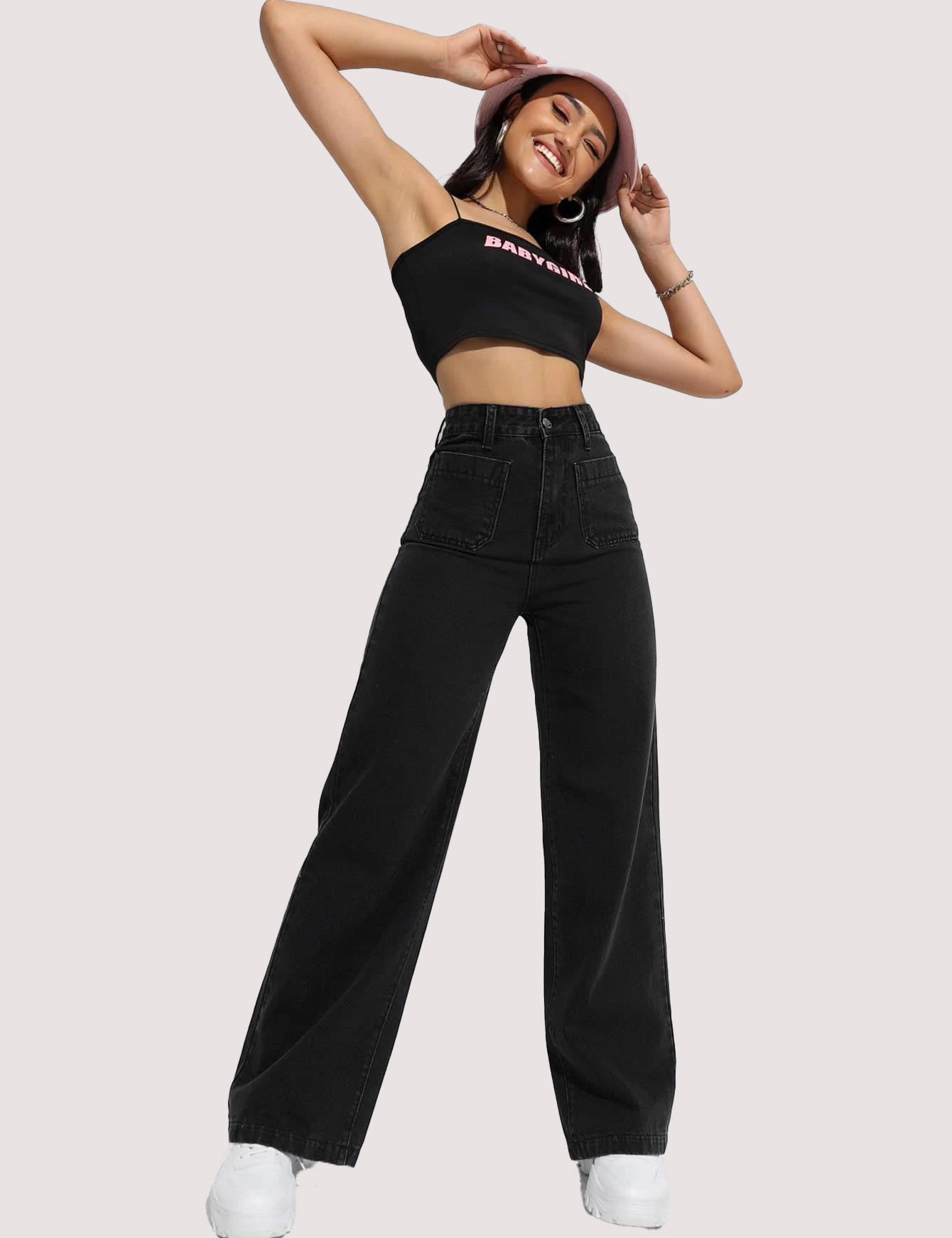 KOTTY Regular Women Black Jeans 