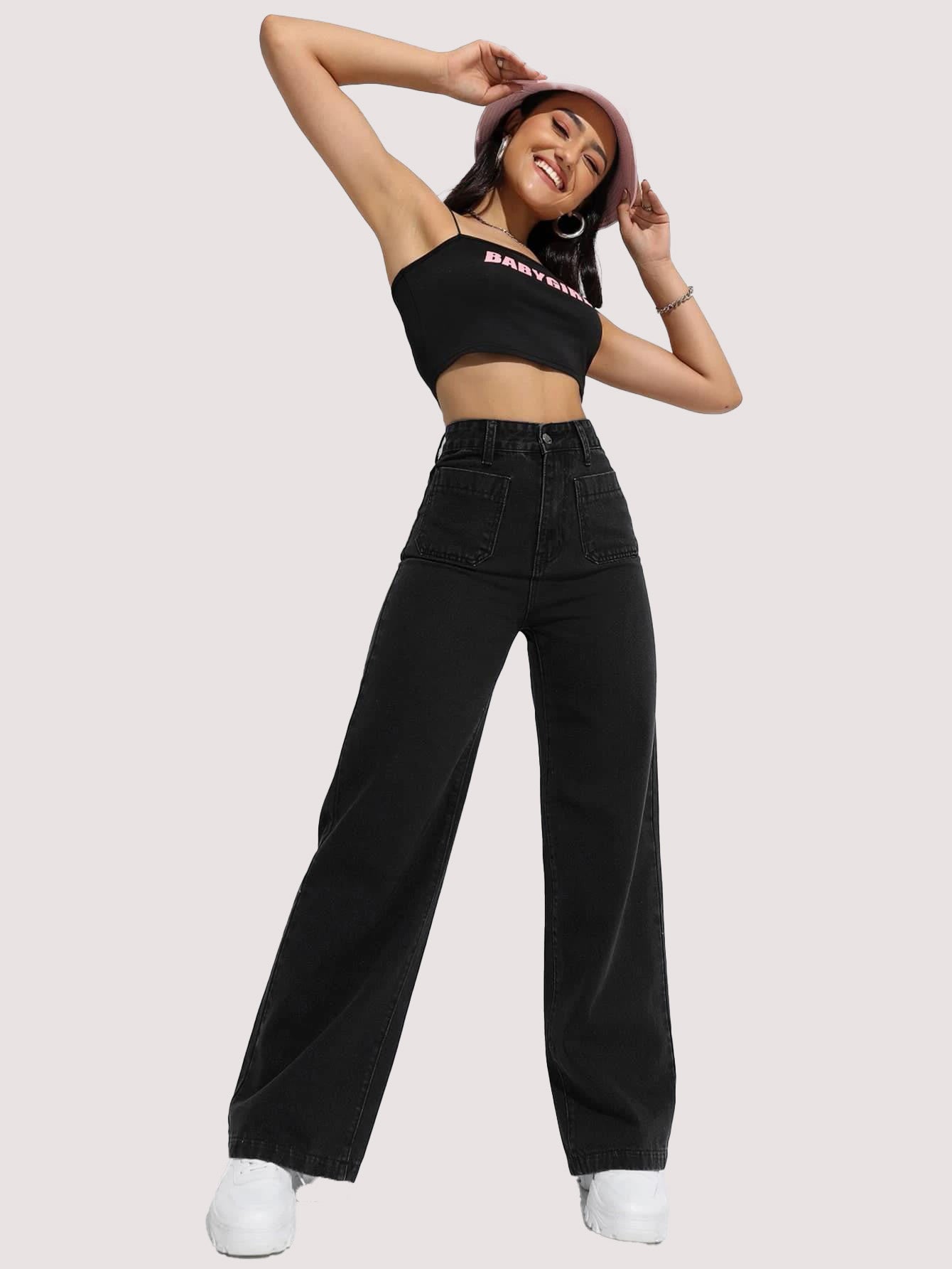 KOTTY Regular Women Black Jeans 
