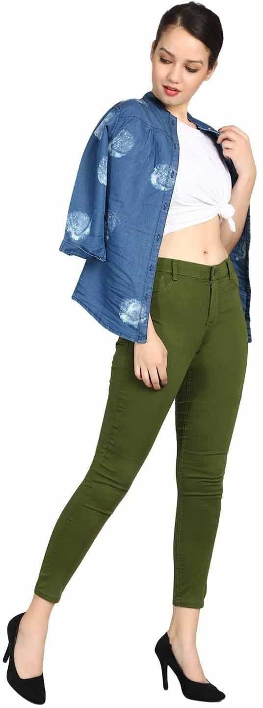 KOTTY Regular Women Green Jeans 