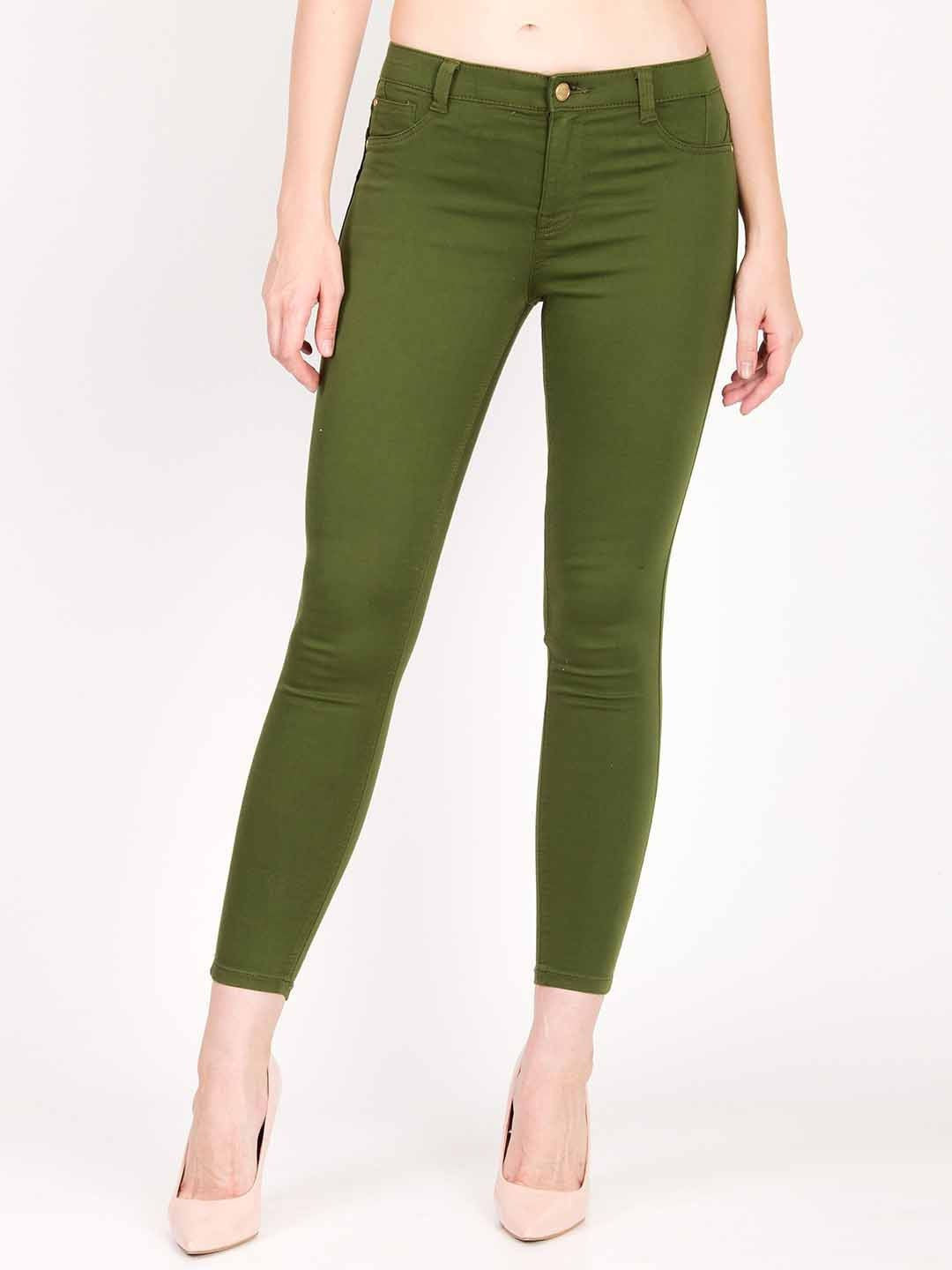 KOTTY Regular Women Green Jeans 