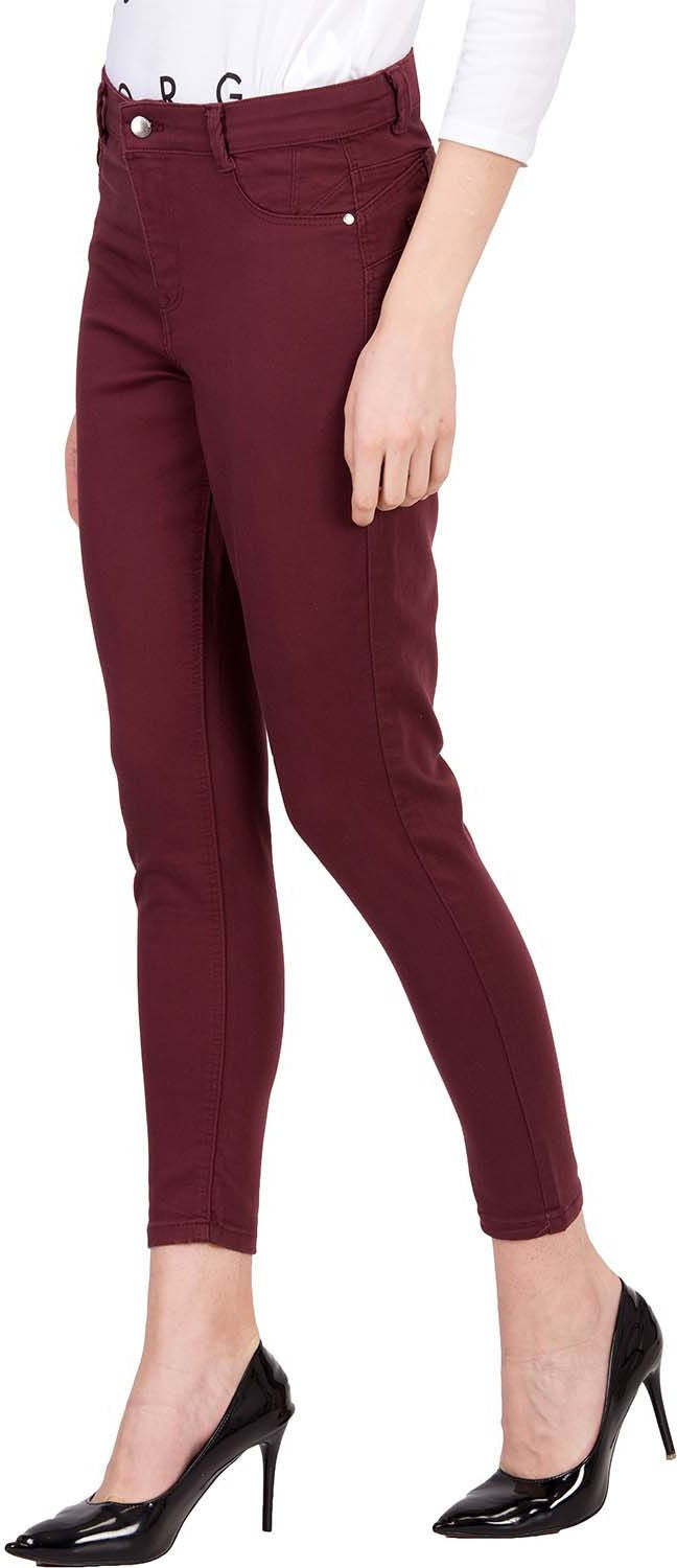 KOTTY Regular Women Maroon Jeans 