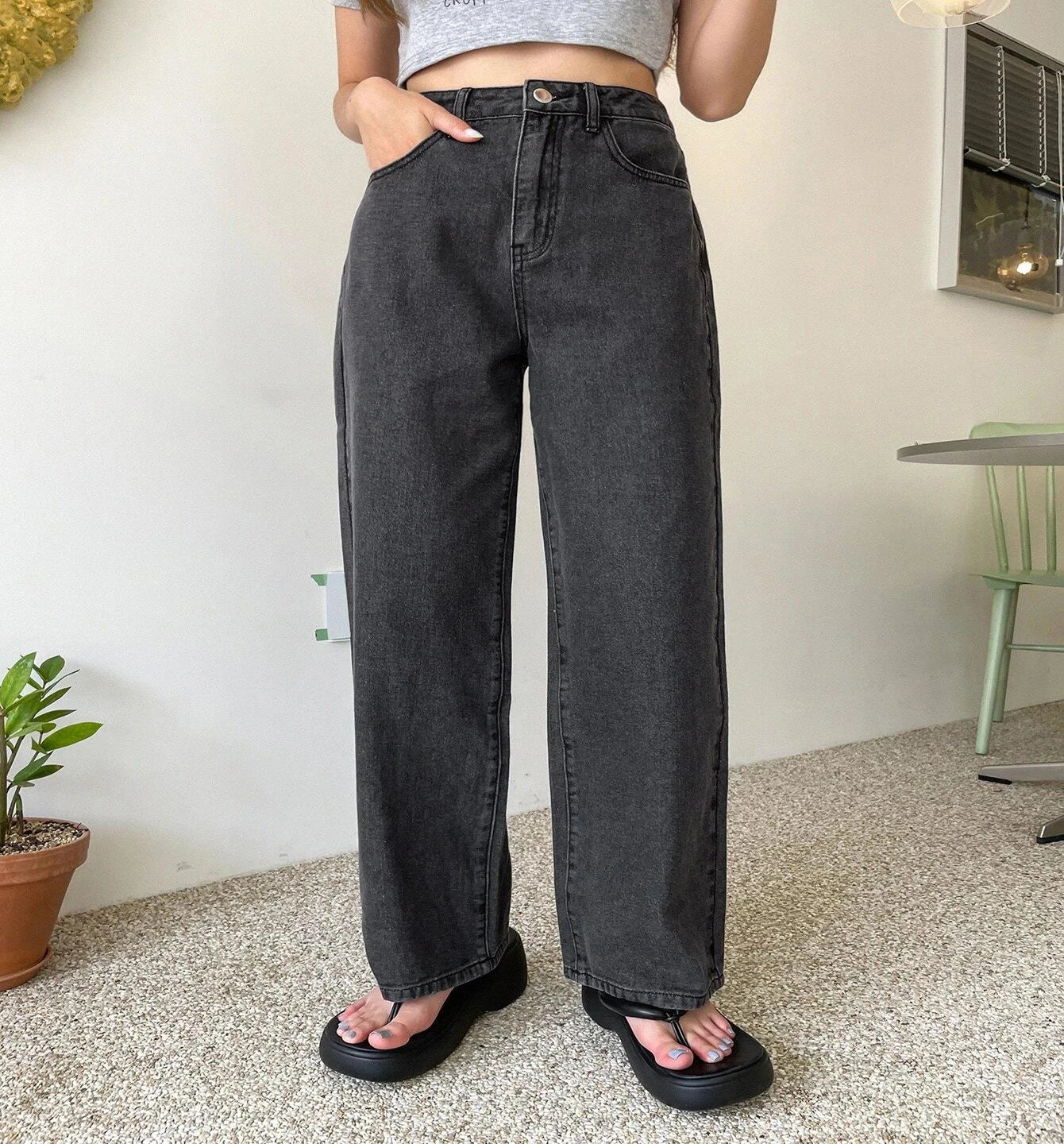 KOTTY Regular Women Dark Grey Jeans 