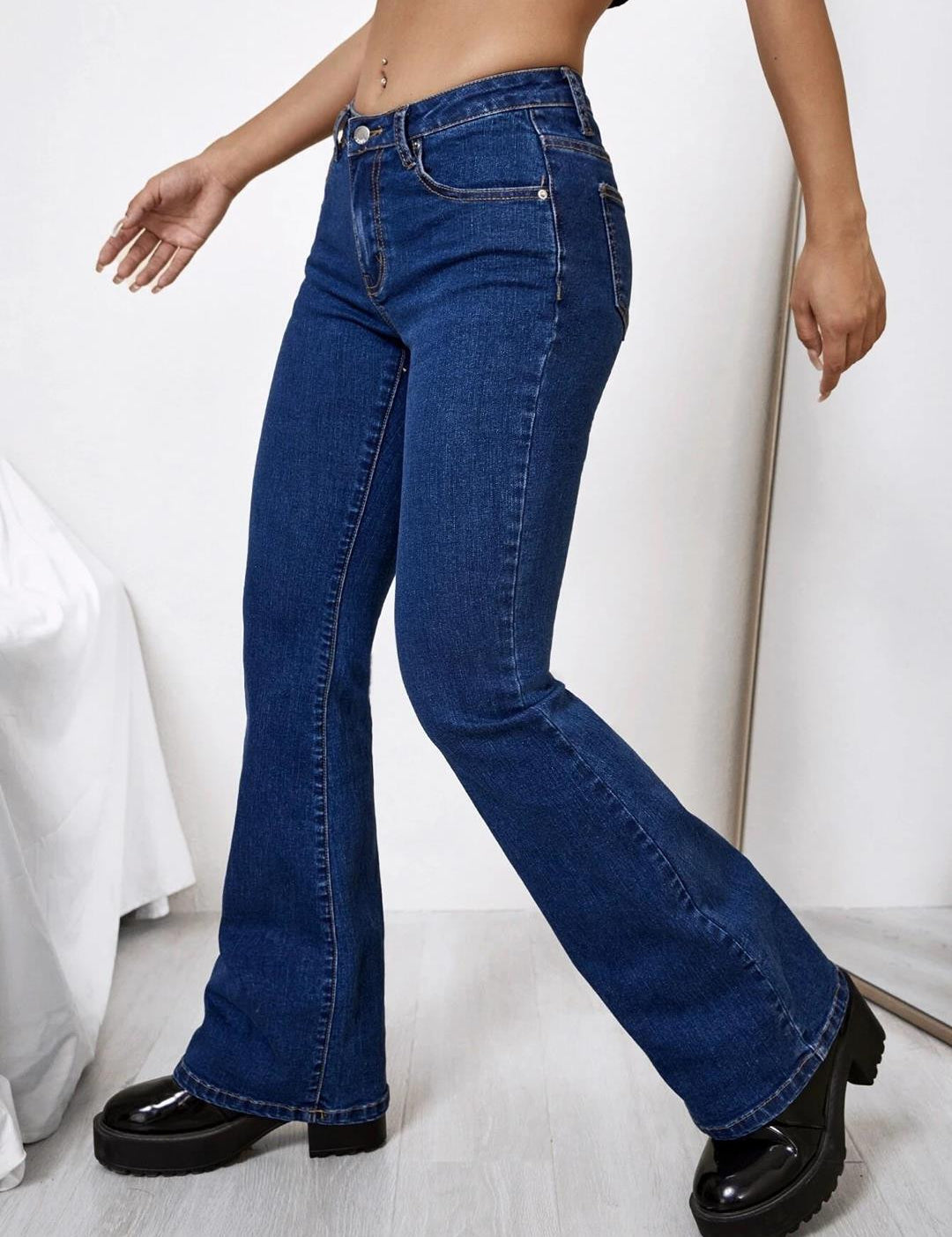KOTTY Boot-Leg Women Blue Jeans 