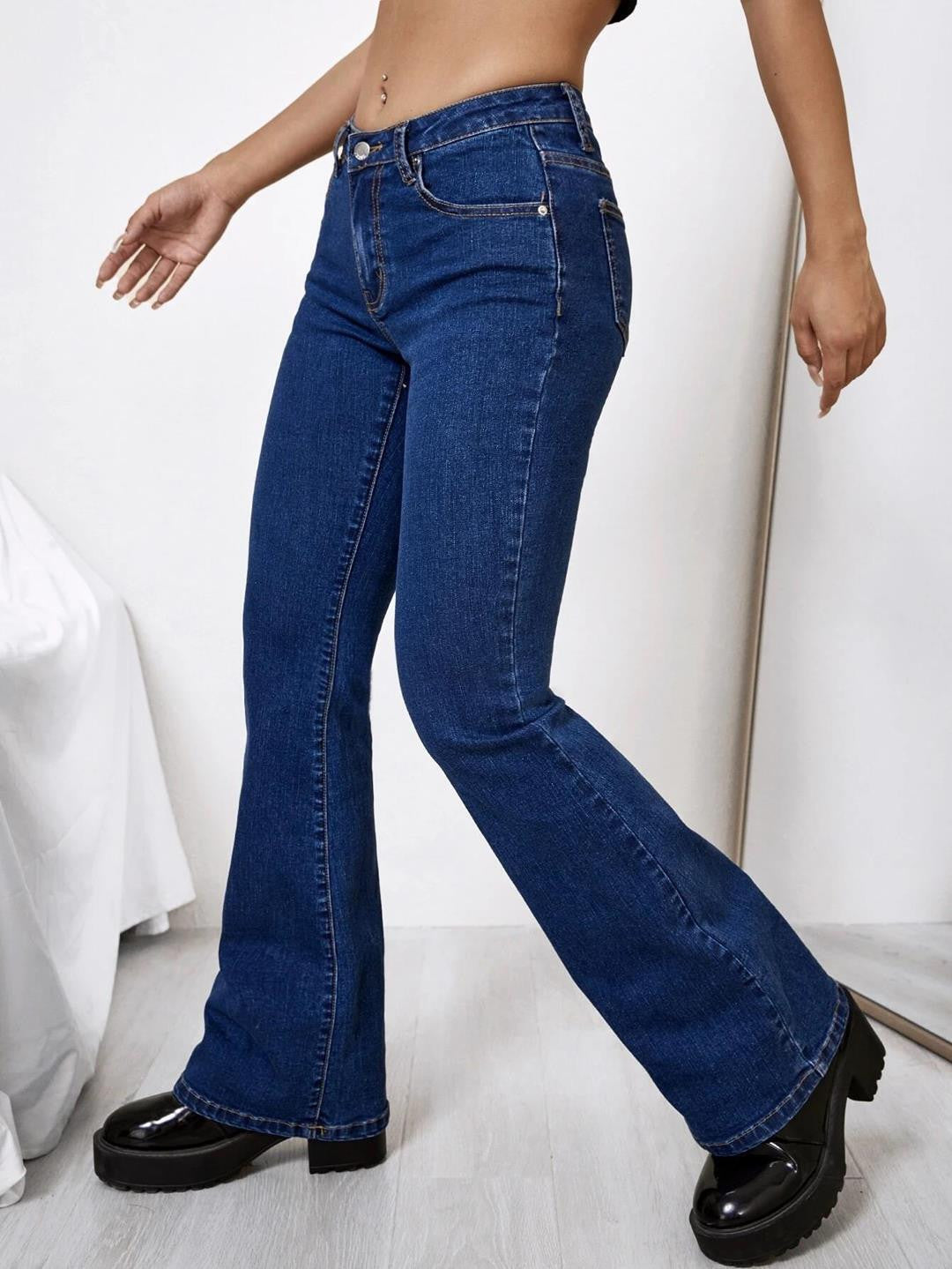 KOTTY Boot-Leg Women Blue Jeans 