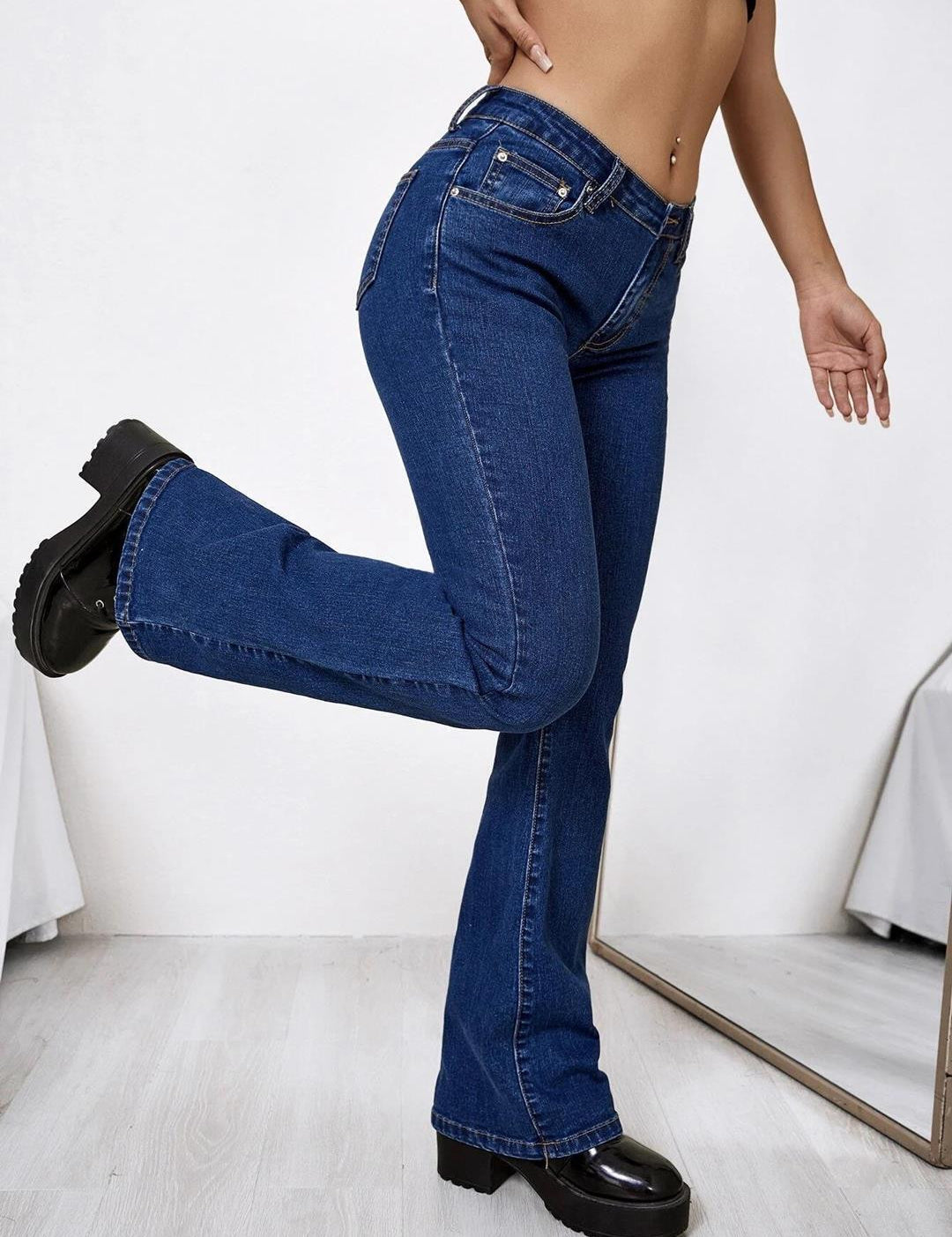 KOTTY Boot-Leg Women Blue Jeans 