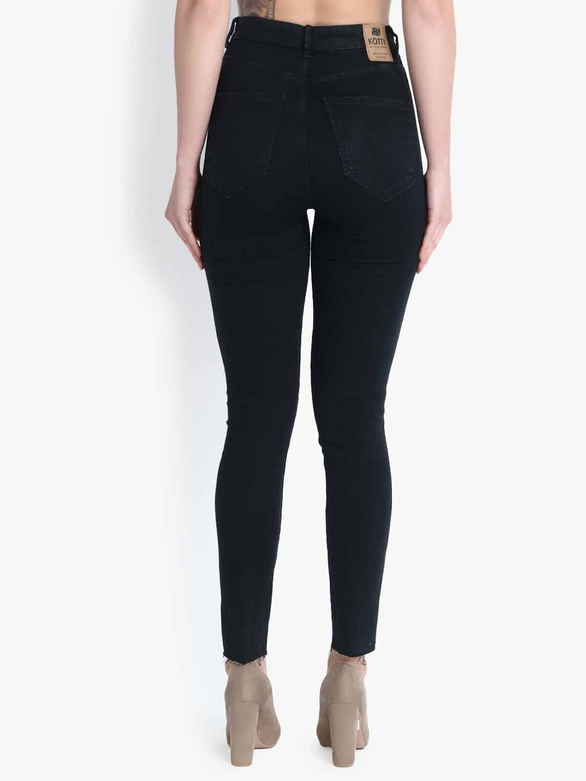 KOTTY Regular Women Black Jeans 