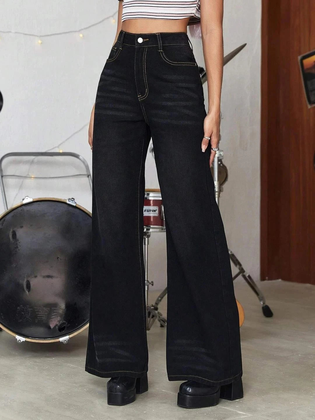 KOTTY Regular Women Black Jeans 