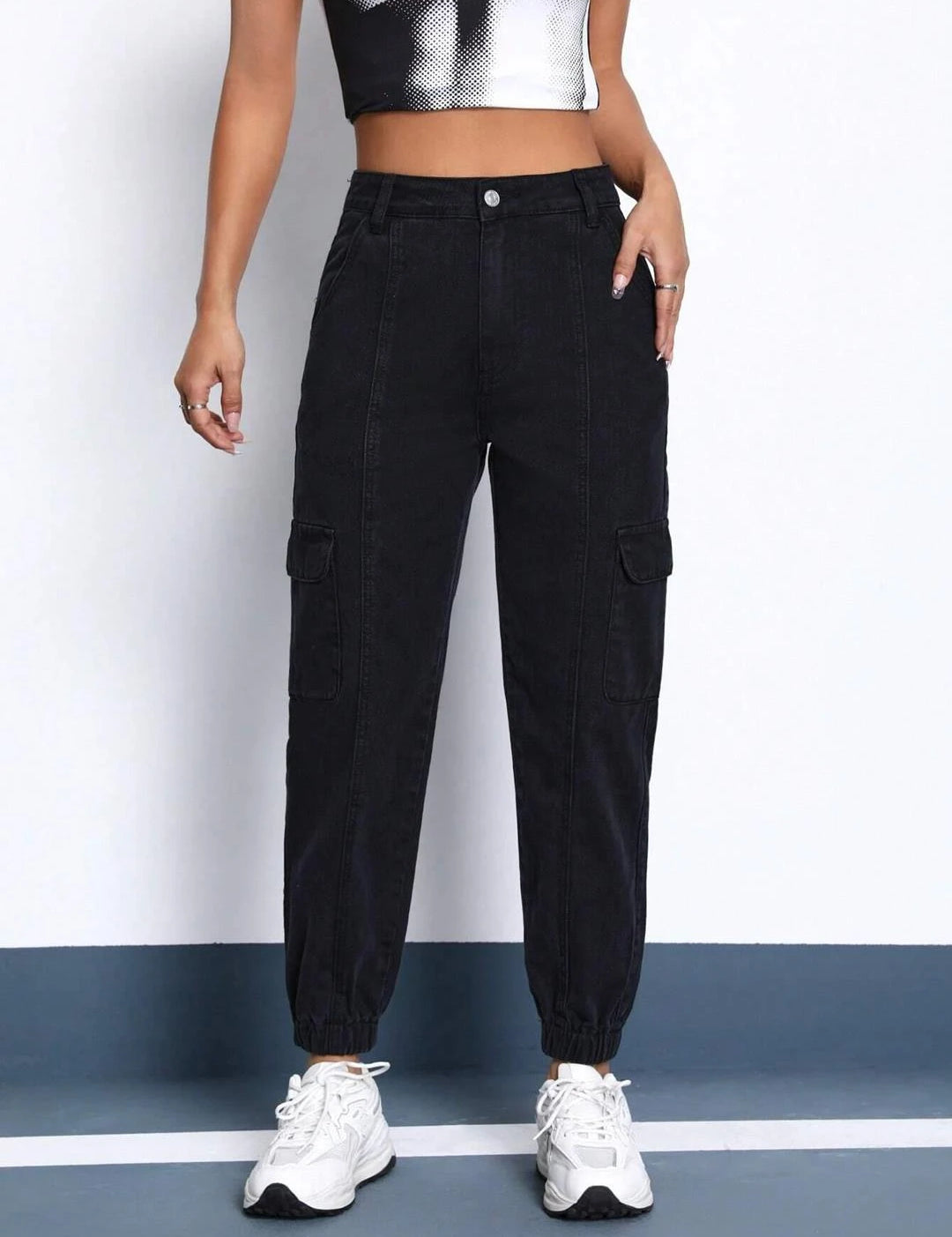 KOTTY Jogger Fit Women Black Jeans 