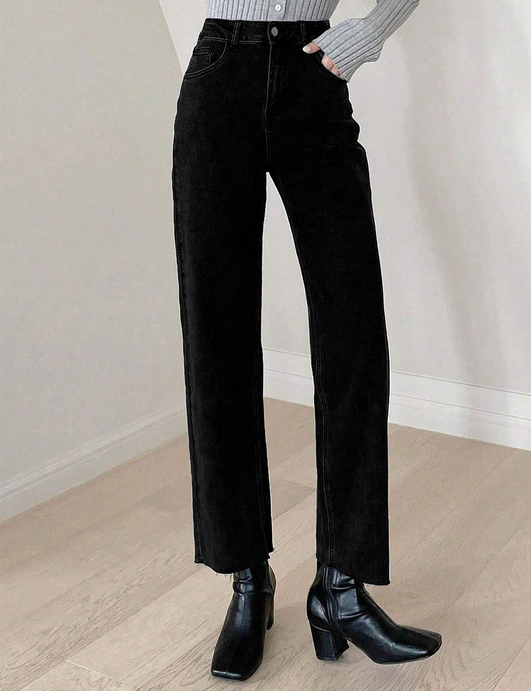 KOTTY Straight Fit Women Black Jeans 