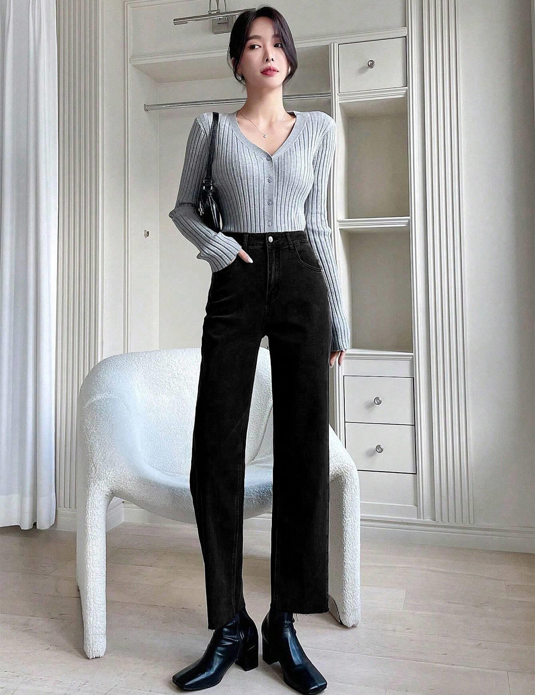 KOTTY Straight Fit Women Black Jeans 